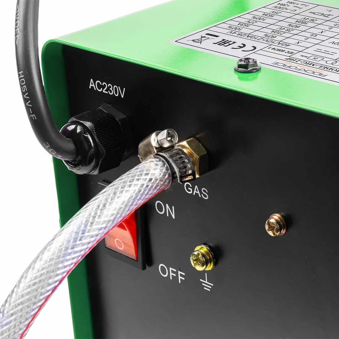 Сварочный аппарат 4.5кВт, 230В, Ø электрода 1.6-4 мм, Ø проволоки 0.6-1 мм, сварочный ток 40-210А RockForce RF-MIG-210P