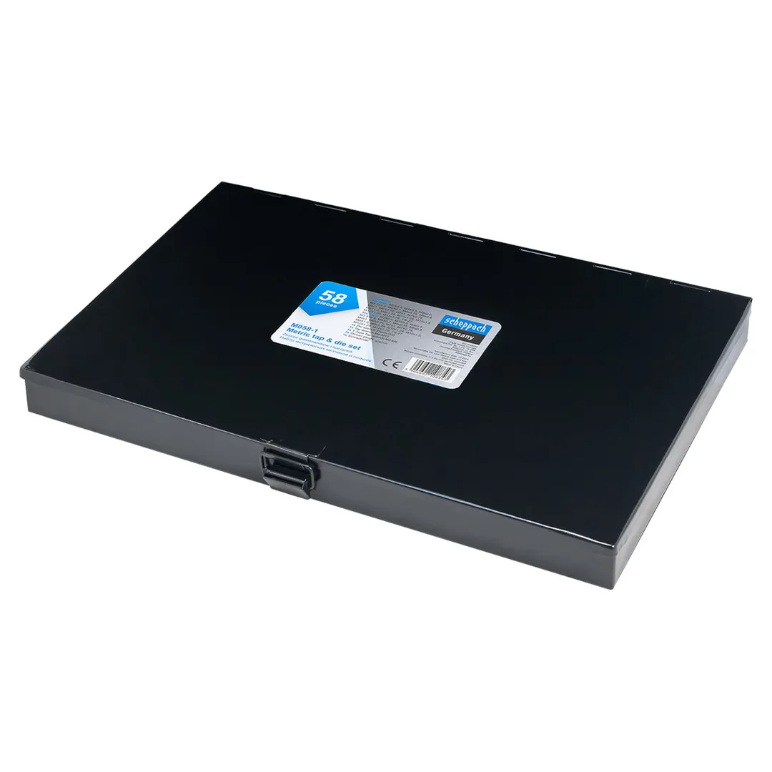 Набор метчиков и плашек метрический 58 пр, Scheppach Sch-M058-1