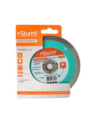 Алмазный круг 125×22.2 mm для бетона, Sturm! 9020-04-125x22-St