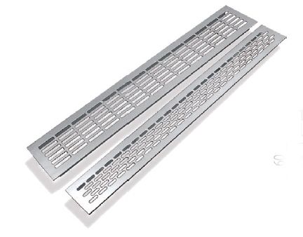 Решетка вентиляционная 600х80мм белая алюминий AKS 114275