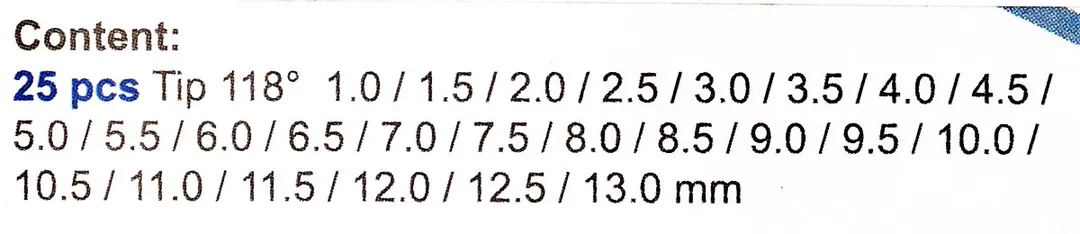 Набор сверл по металлу 1-13 мм 25 пр Scheppach Sch-924U25