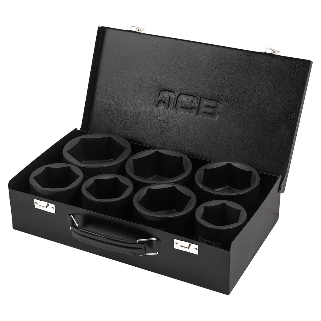 Набор головок ударных 46-75 мм 1'' 6-гр 7 пр JCB JCB-8071-5MPB