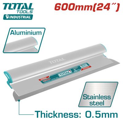 Шпатель-правило нерж. с алюм. ручкой 600 мм TOTAL THSCL01401