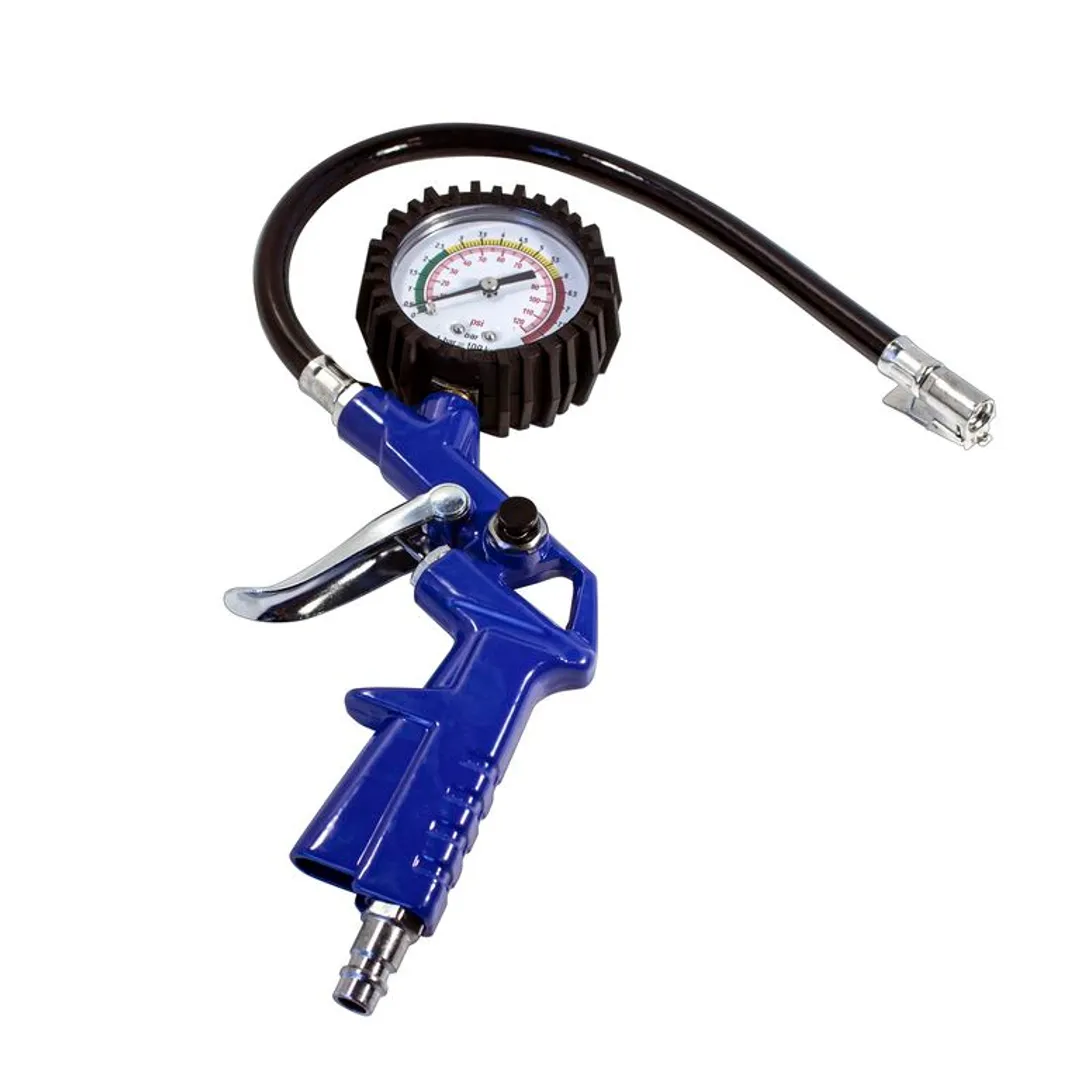 Пистолет для подкачки шин с манометром и шлангом, 0-8.5 Bar RockForce RF-STG-24