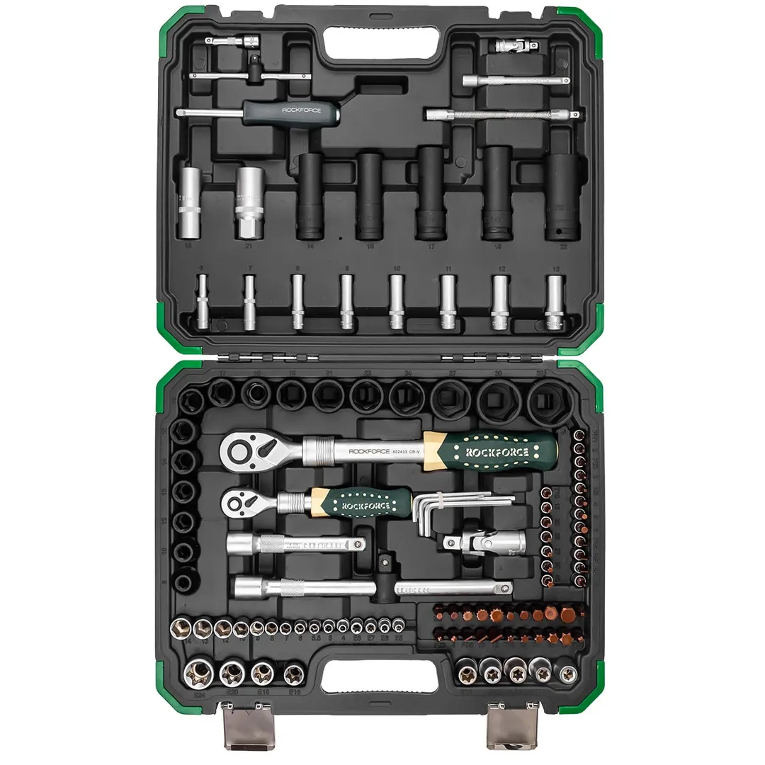 Набор инструментов 108+6 пр 1/4''&1/2'' 6-гр RockForce RF-41082+6L