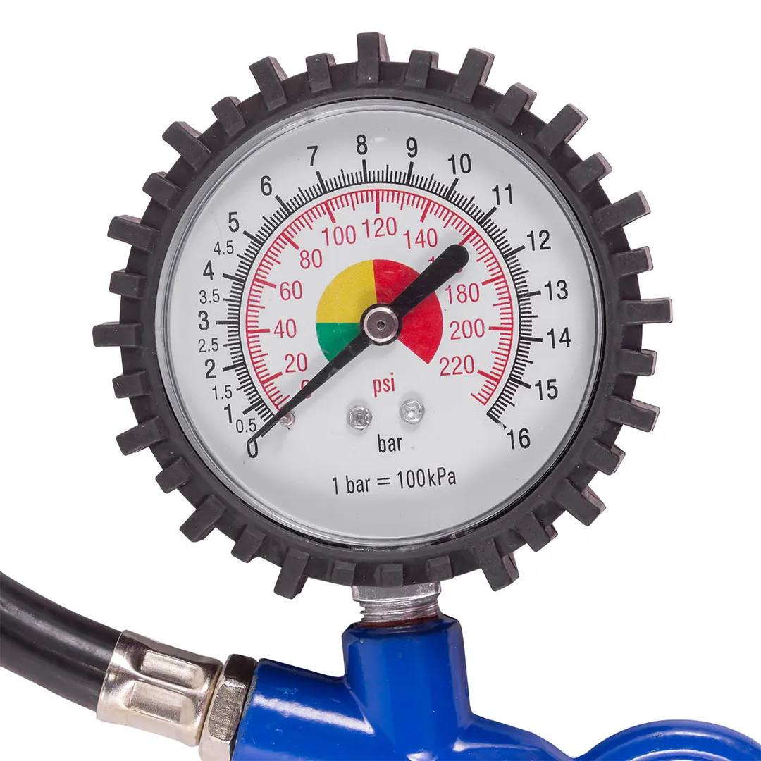 Пистолет для подкачки шин с аналоговым манометром и шлангом, 0-16Bar KINGTUL KT-STG-05
