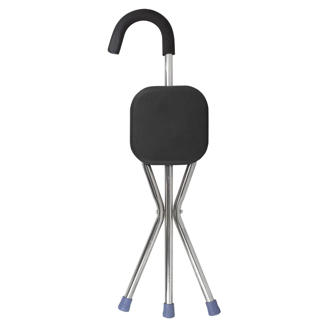 Трость-стул складная 3-х ногая, L трости-850 мм WMC TOOLS WMC-3L(черный)