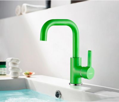 Смеситель для умывальника, латунь, зеленый Ledeme L1099Z