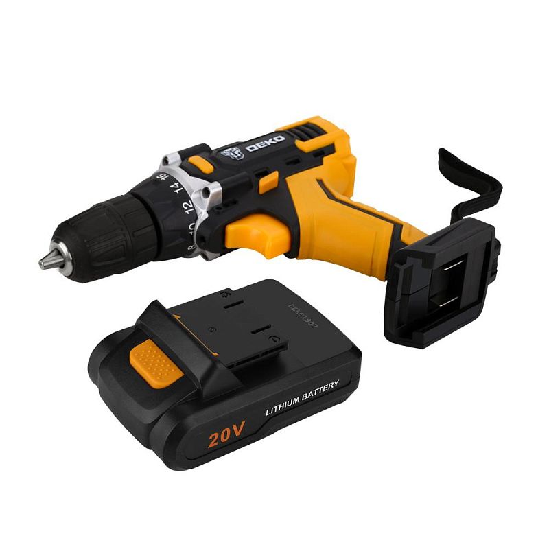Дрель-шуруповерт аккумуляторная DKCD20FU-Li SET 63 063-4175 DEKO 063-4175