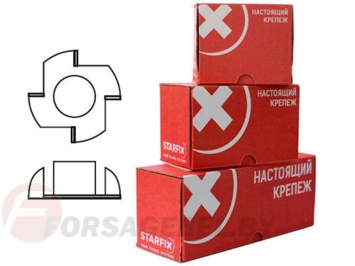 Гайка врезная оцинкованная, DIN 1624 Starfix