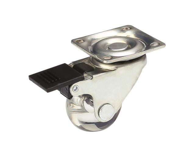 Опора колёсная d-38мм поворотная площадка с фиксатором Starfix SMF-18012