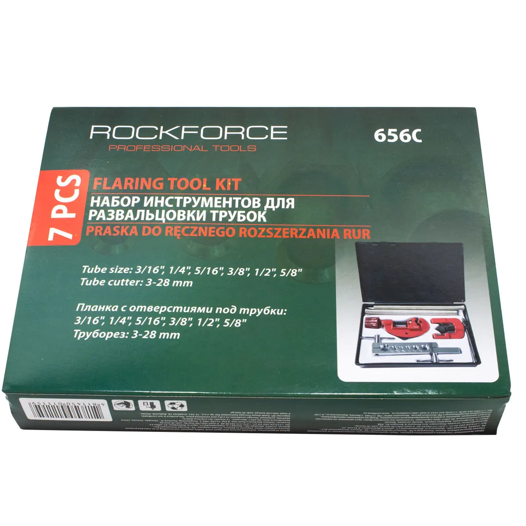Набор инструментов для развальцовки, гибки и резки трубок 7 пр RockForce RF-656C