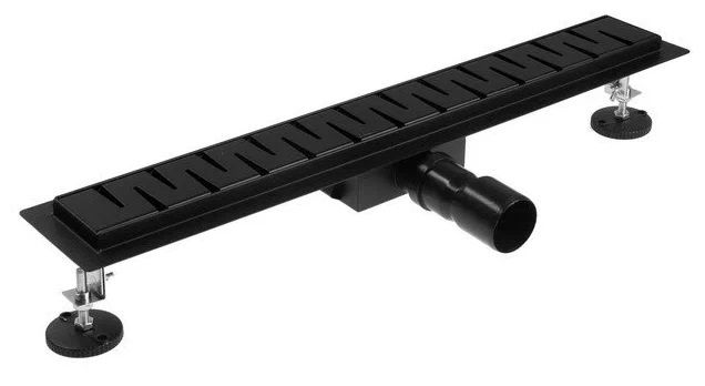 Трап для душа TIM BAD466002BK, линейный, с сухим и гидрозатвором