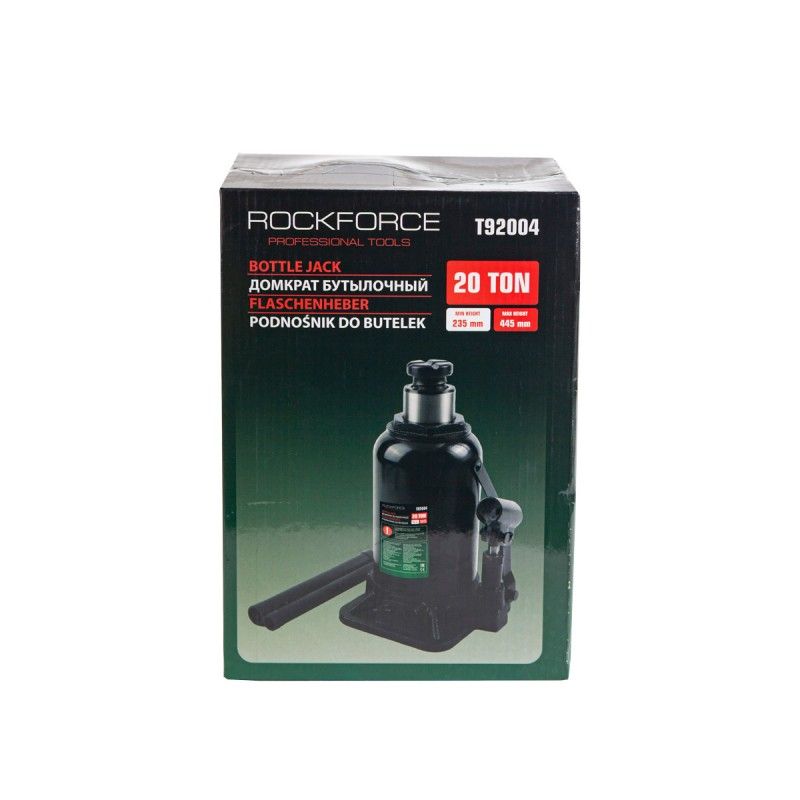 Домкрат бутылочный 20 т, 235-445 мм, RockForce RF-T92004(DS)