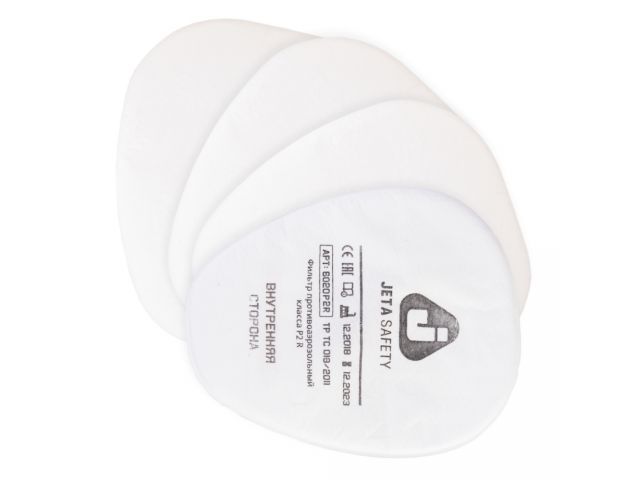 Предфильтр 6022, 4 шт. в уп., Для защиты от пыли и аэрозолей класса Р2 R JETA SAFETY 6022