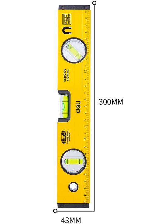 Уровень Deli 300 мм, пузырьковый