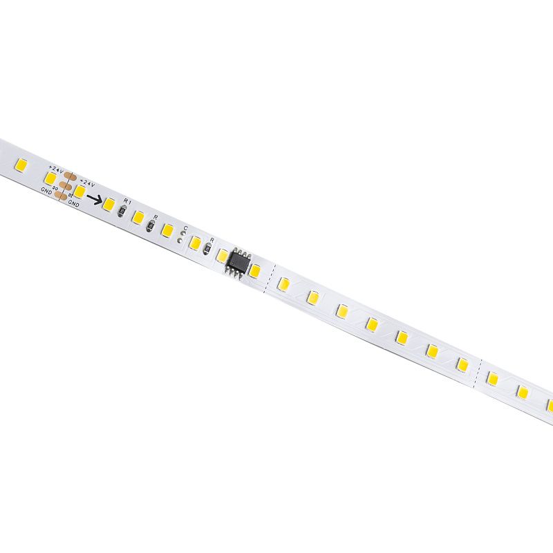 Лента светодиодная SPI, "Бегущий огонь", 12W/m, 24V, 8мм, 2835, 126 д/м, IP20, нейтральный белый, 4000K, 10м, AKS 115349