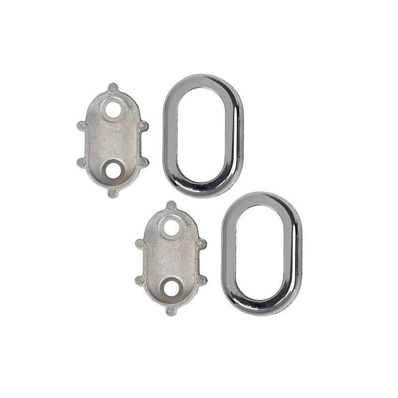 Держатель, розетка, трубы овальной 30*15, хром AKS 113728