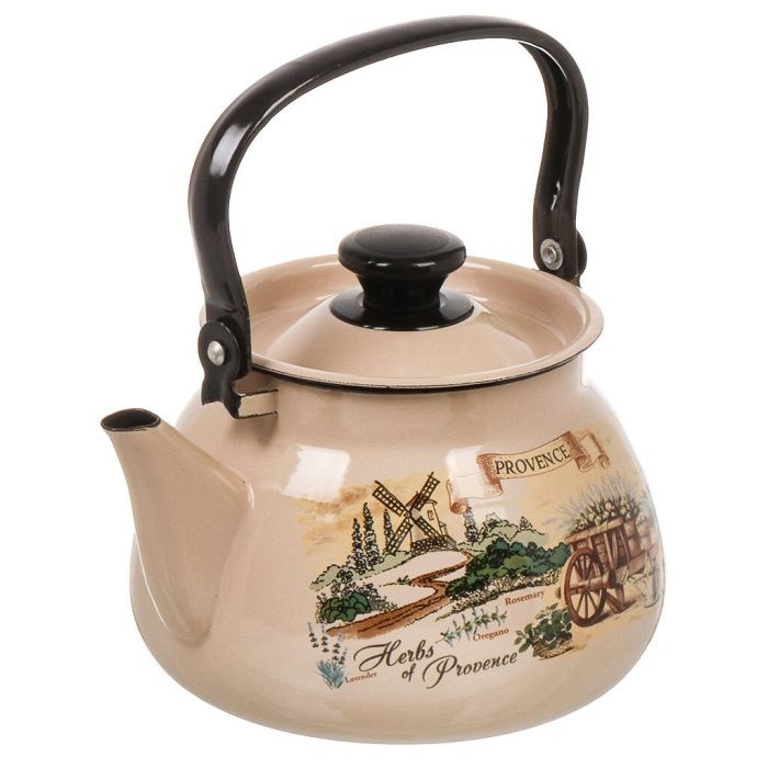 Чайник сферич. с мет.р. 3,5л (пудра) Травы Прованса Керченский металлургический завод 42115-133/6-У4
