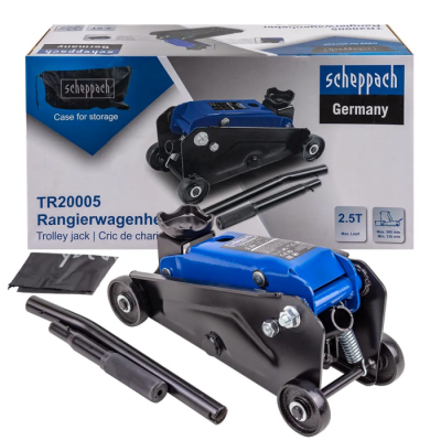 Домкрат подкатной гидравлический ''Компакт'' 2,5 т, 135-395 мм, для кроссоверов и микроавтобусов Scheppach Sch-TR20005