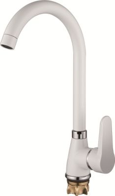 Смеситель для кухни, цинк, белый Loffrey LF84012W