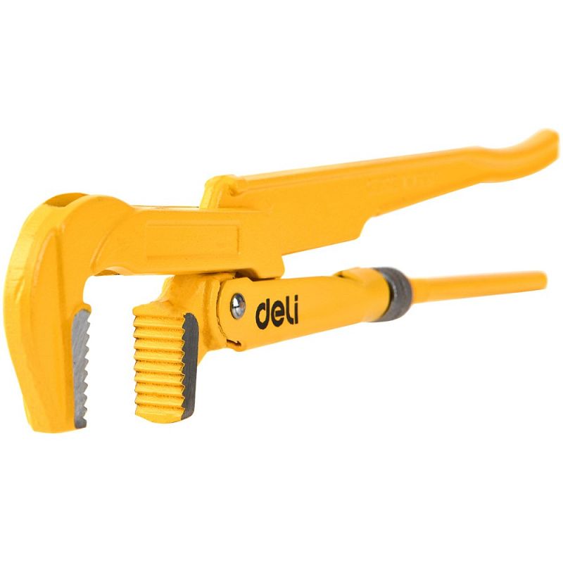Ключ трубный Deli YS EDL105155 1,5, раскрытие губок, 55 мм, желтый