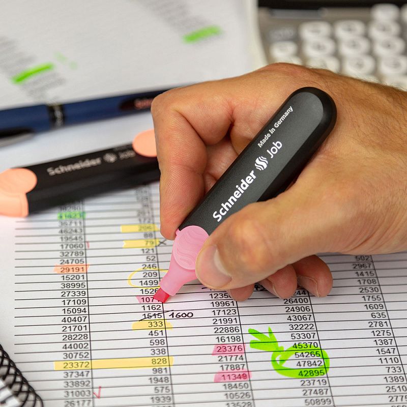 Маркер текстовый "Schneider Job", мятный