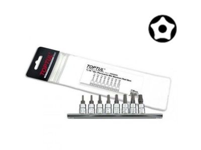 Набор головок-бит TorxTR 1/4'' 8 пр. Toptul GAAG0805