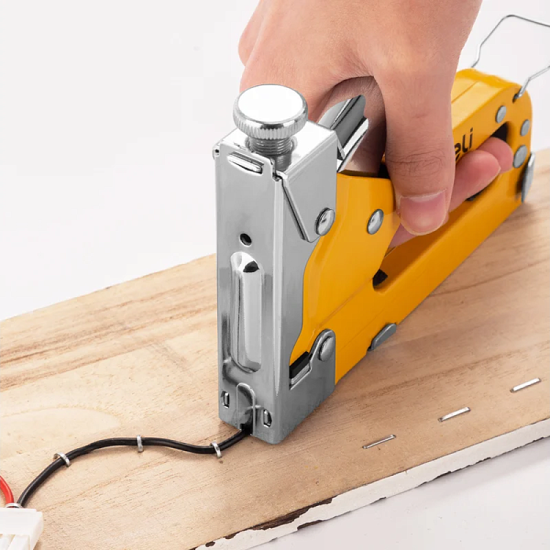 Набор механический степлер и скоборасшиватель Deli YS EDL238105, 3-в-1+ комплект скоб, кейс