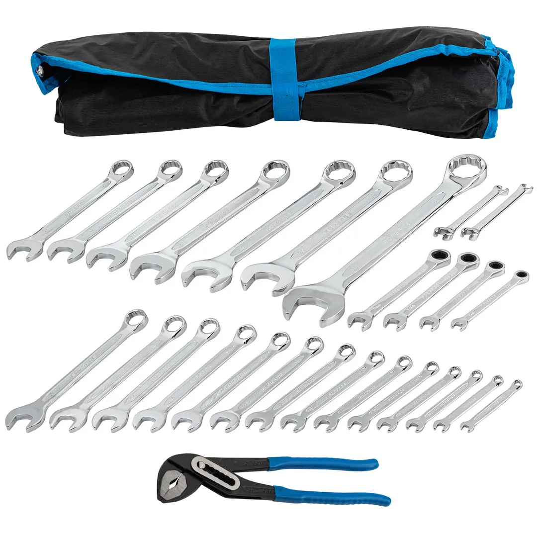 Набор ключей комбинированные 27 пр 6-36 мм, разрезных 2 пр 10-12, 11-13 мм, трещоточных 4 пр 8-13 мм Forsage F-5150R