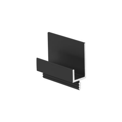 Ручка-профиль алюм. врезная L-образная MOON-18, 3.5м, анодированный черный AKS 118228