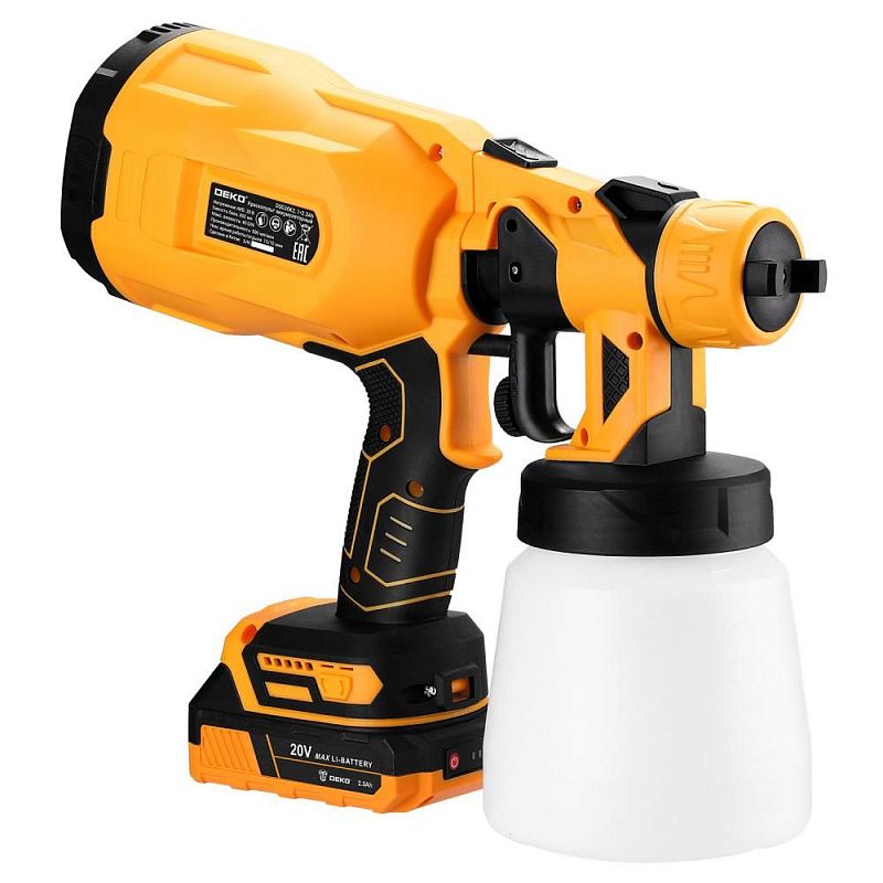 Краскопульт аккумуляторный DSG20K2 DEKO 084-0012