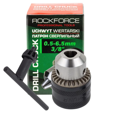 Патрон цанговый для дрели 0.6-6 мм, 3/8'' RockForce RF-G00529