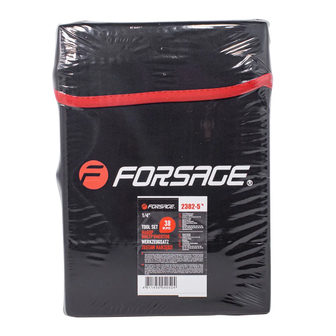 Набор инструментов 38 пр. 1/4'' 6-гр. Forsage F-2382-5