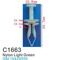 Клипса для крепления внутренней обшивки а/м GM пластиковая, 100 шт Forsage C1663(GM)