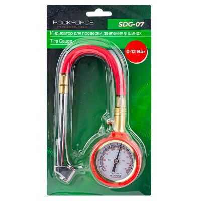 Индикатор для проверки давления в шинах грузовых А/М, 0-12 Bar RockForce RF-SDG-07