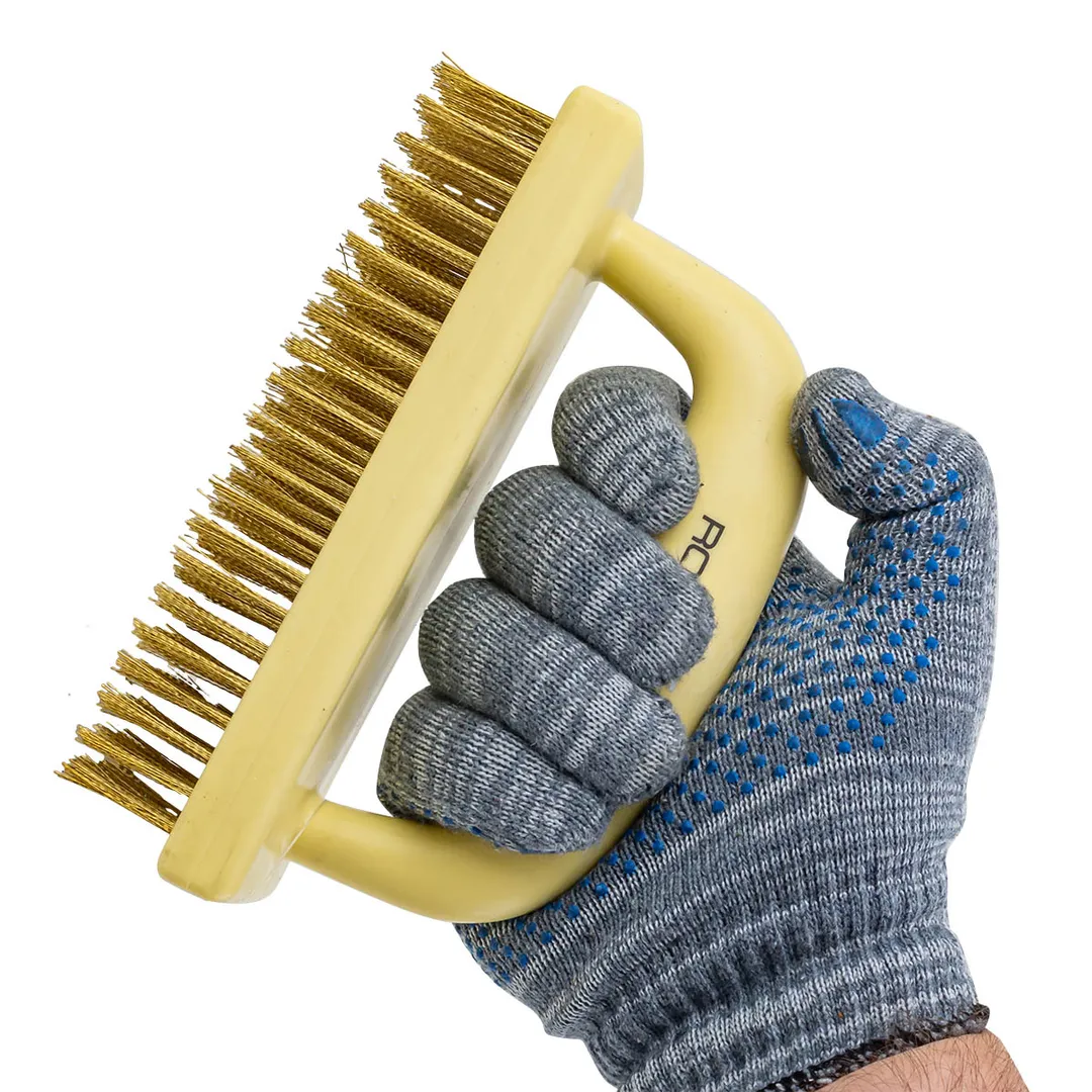 Щетка по металлу ручная с П-образной рукояткой RockForce RF-3401210338