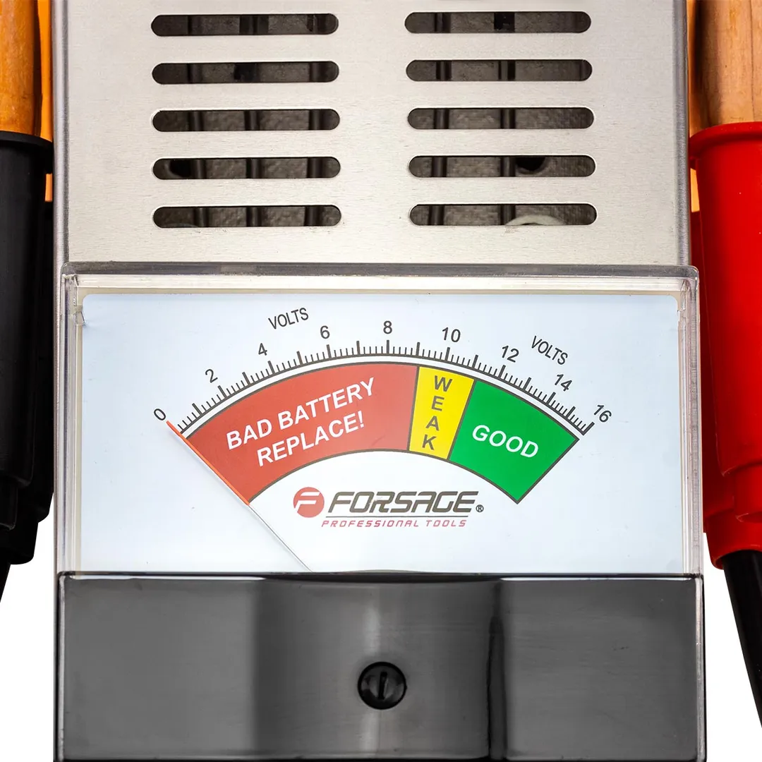 Тестер аккумуляторных батарей аналоговый 6V-12V, 100А Forsage F-8310
