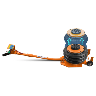 Домкрат подкатной пневматический 3 т, 145-400 мм, Ø255 мм Partner PA-TRA1723