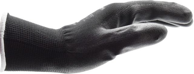 Перчатки защитные от минимальных рисков, покрыты полиуретаном, Black PU, р. 8, WUMAX 1899402408