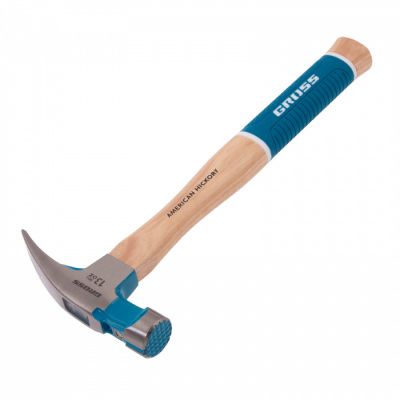 Молоток-гвоздодер, угол 75, магнит, обрезиненная рукоятка AMERICAN HICKORY GROSS