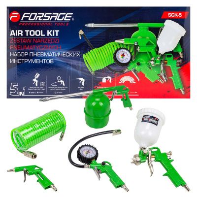 Набор пневмоинструментов 5 пр. Forsage F-SGK-5