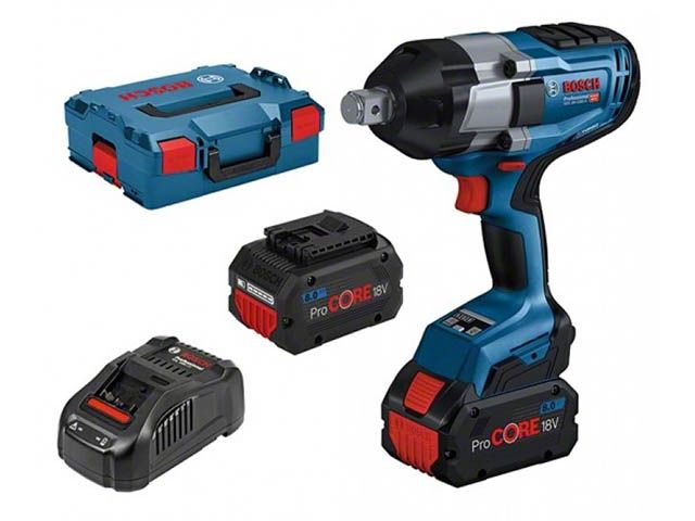 Аккум. ударный гайковерт GDS 18V-1050 H L-BOXX, 18.0 В, 2 акк., 8.0 А/ч Li-Ion, посадочн. квадрат 3/4 ", 1050 Нм, вес 2.9 кг Bosch 06019J8502