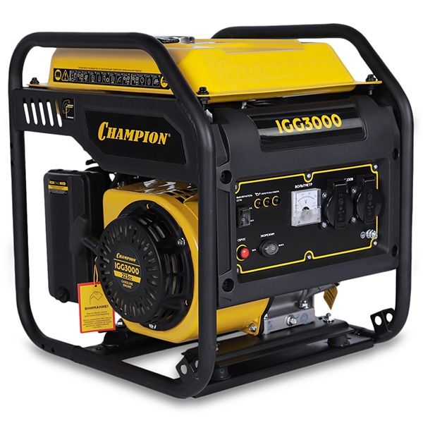 Инверторный генератор, 2,8/2,9 кВт, 7,5 л.с., 7 л CHAMPION IGG3000