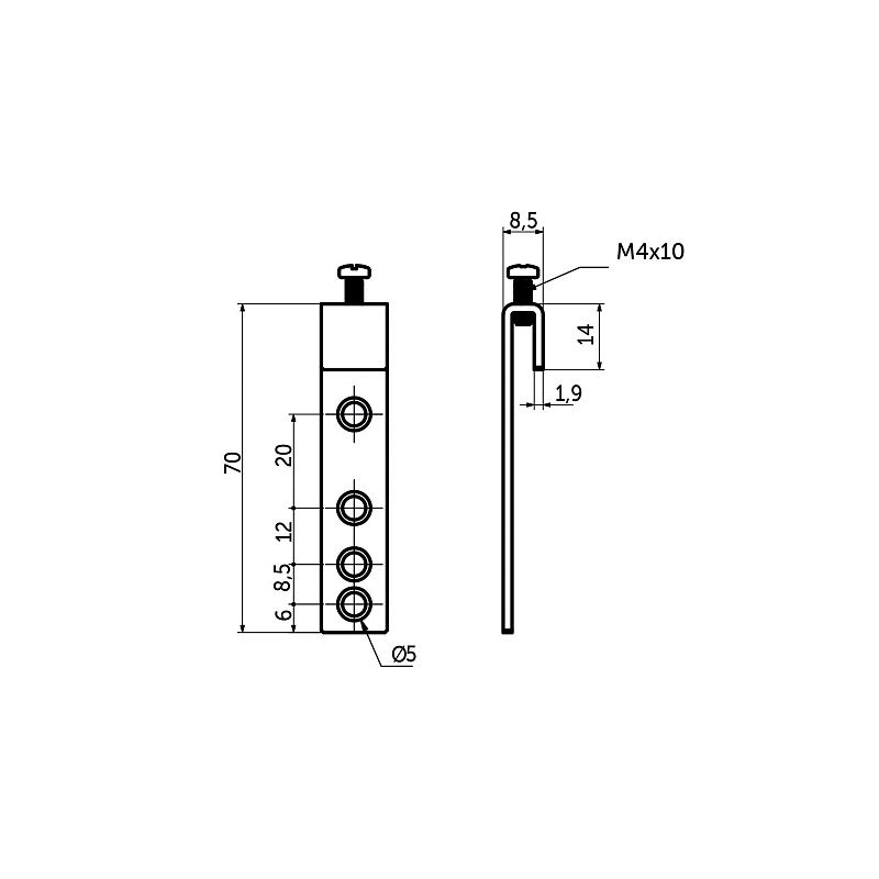 Кронштейн INDAUX AKS 123557