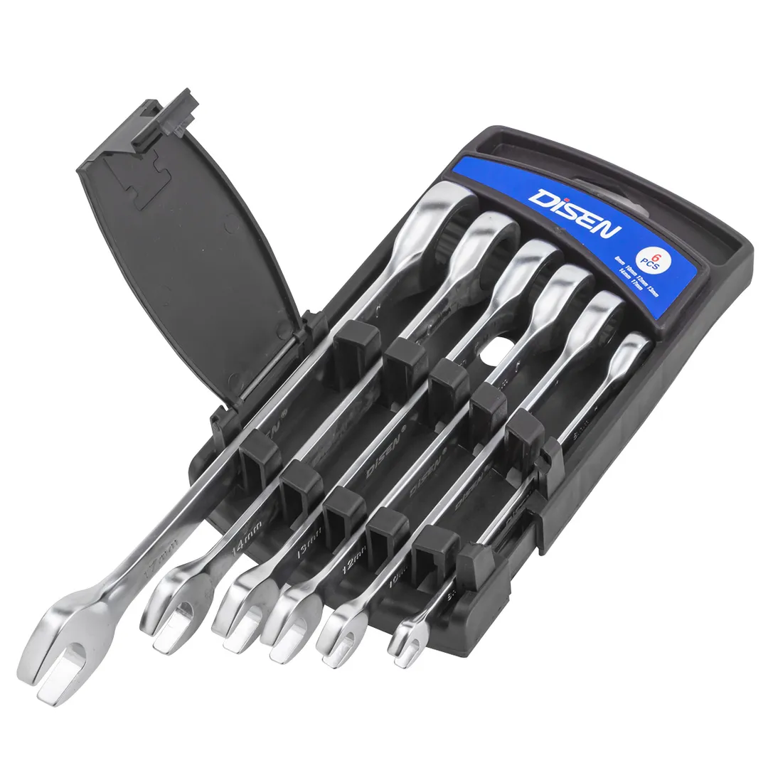 Набор трещоточных ключей 8-17 мм 6 пр DISEN DSH1503