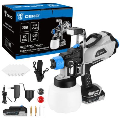 Краскопульт аккумуляторный SGD20 PRO 085-1337 DEKO 085-1337