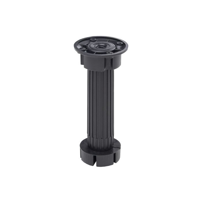 Опора кухонная пласт. h150 трехсоставная под короткий саморез, черный (1уп=200шт) BY 57949