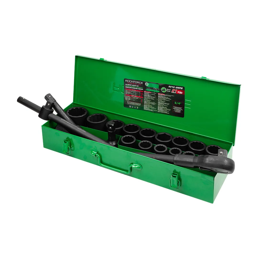 Набор инструментов ударных 21 пр, 3/4'' 12-гр. RockForce RF-6212-9MPB