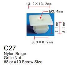 Клипса для крепления внутренней обшивки а/м универсальная пластиковая 100 шт Forsage F-C27(universal)